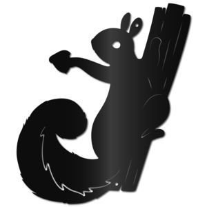 Metal Squirrel Wall Decor Black Wall Decor Animal Sculptures Wall Hanging😁
